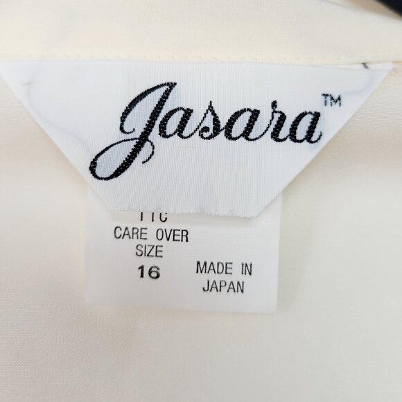 Vintage 70s/80s Jasara Ivory Button-Front Blouse Made in Japan Deadstock NWT - Picture 4 of 7